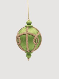 Handgemaakte kerstbal Golden Fern
