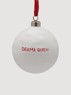 Handgemaakte kerstbal Drama Queen