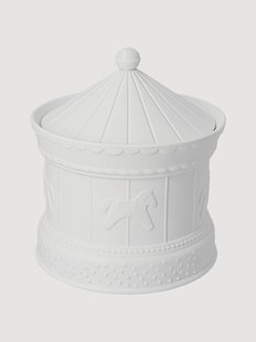 Handgemaakte porseleinen opbergpot Carousel