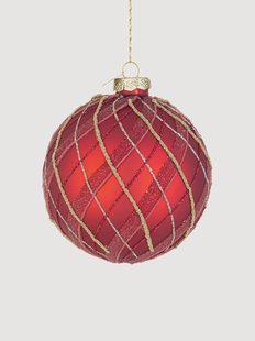 Glazen kerstballen Twist, 12-delig