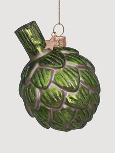 Mondgeblazen kerstornament Artichoke