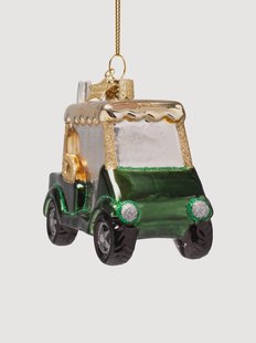 Mondgeblazen kerstornament Golf Car