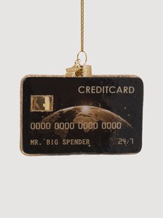 Mondgeblazen kerstornament Credit Card