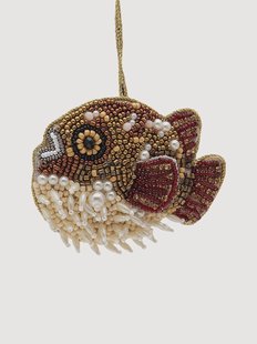 Handgemaakt kerstornament Pufferfish