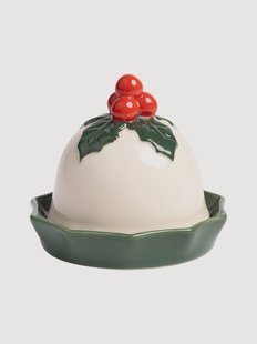 Handbeschilderde kerstopbergdoos Holly