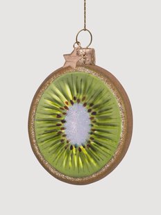 Mondgeblazen kerstornament Kiwi