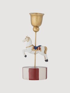 Handbeschilderde kandelaar Merry-go-round