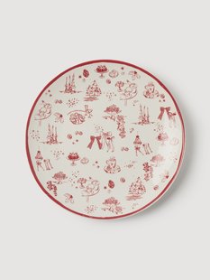 Designer kerstdinerborden Clarette van Agathe Marty, 4-delig