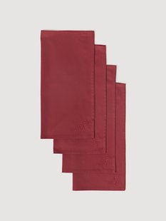 Geborduurde kerstservetten Hedda, 4-delig