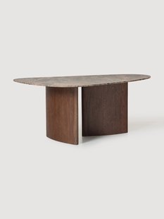 Organisch gevormde eettafel Meadow met marmeren blad, in verschillende formaten