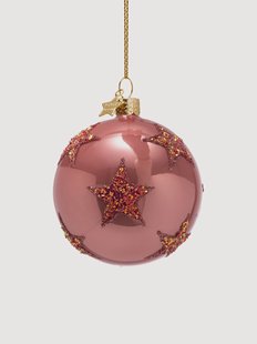 Mondgeblazen kerstbal Stars