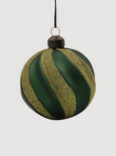 Handgemaakte kerstballen Swirl, 4-delig