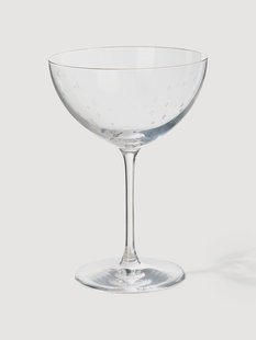 Kristallen champagneglazen Estrella met winters motief, 4-delig