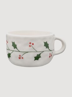 Handbeschilderde kerstbeker Holly