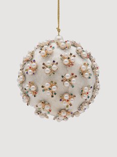 Handgemaakte kerstbal Pearly Delight