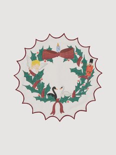 Handgemaakte kerstservet Wreath