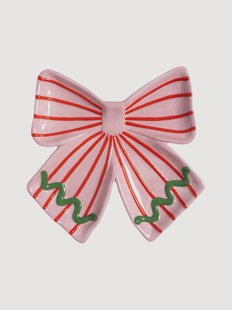 Handbeschilderd serveerplateau Ribbon van dolomiet