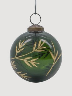 Handgemaakte kerstboomhangers Leaf (set van 4)