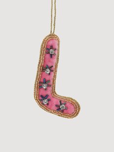 Handgemaakt kerstornament Initial