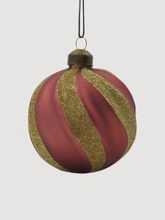 Handgemaakte kerstballen Swirl, 4-delig