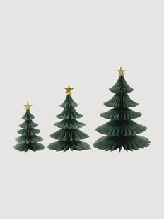 Handgemaakte kerstornamenten Tree, 3-delig