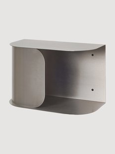 Wandbedtafel Brushy van edelstaal