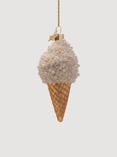 Mondgeblazen kerstornament Ice Cream