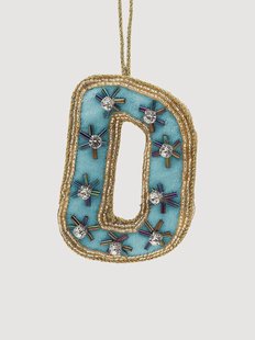 Handgemaakt kerstornament Initial