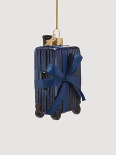 Mondgeblazen kerstornament Suitcase