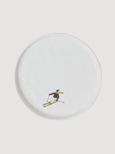 Handgemaakte taartbord Snowplay