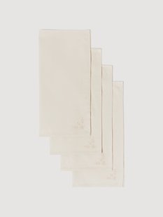 Geborduurde kerstservetten Hedda, 4-delig