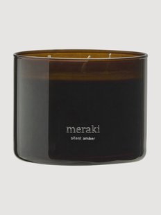 Geurkaars 3-lonts Silent Amber (tabak)