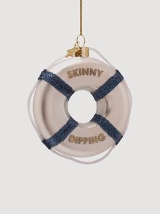 Mondgeblazen kerstornament Lifebuoy