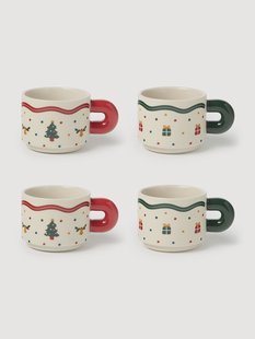 Kerstbekers Cutemas, 4-delig