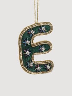 Handgemaakt kerstornament Initial