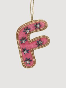 Handgemaakt kerstornament Initial