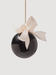 Mondgeblazen kerstbal Bow
