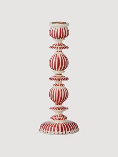 Handbeschilderde kerstkaarshouder Stripes