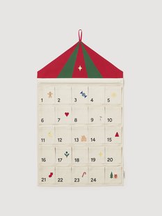 Geborduurde katoenen adventskalender Nicolin