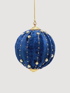 Handgemaakte kerstbal Holy Blue Berry
