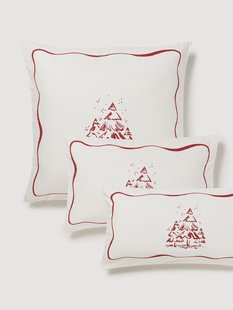 Designer flanellen kerstkussenhoes Clarette van Agathe Marty
