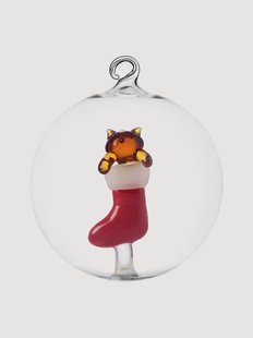 Handgemaakte kerstbal Tabby Cat