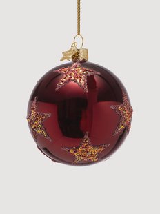 Mondgeblazen kerstbal Stars