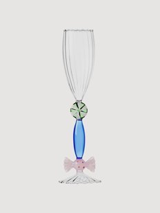 Handgemaakte champagneglas Sweet and Candy van borosilicaatglas