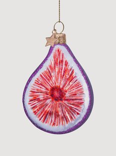 Mondgeblazen kerstornament Purple Fig