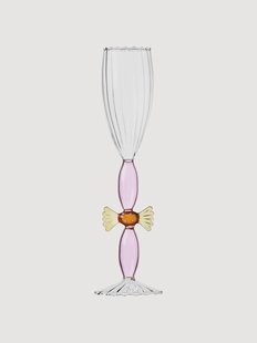 Handgemaakte champagneglas Sweet and Candy van borosilicaatglas
