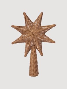 Kerstboom topper Star van rotan