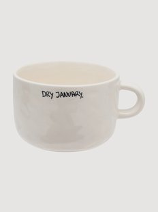 Handbeschilderde mok Dry January