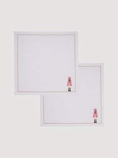 Geborduurde servetten Nutcracker, 2-delig