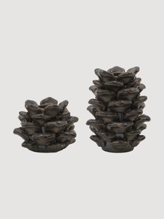 Handgemaakte kerstkandelaars Cone, 2-delig